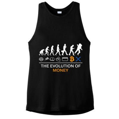 The Evolution Of Money Funny Bitcoin Ripple Xrp To The Moon Ladies PosiCharge Tri-Blend Wicking Tank