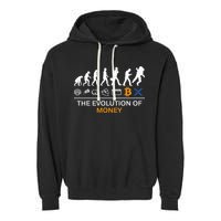 The Evolution Of Money Funny Bitcoin Ripple Xrp To The Moon Garment-Dyed Fleece Hoodie