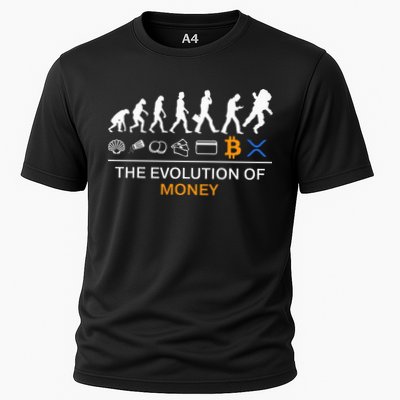 The Evolution Of Money Funny Bitcoin Ripple Xrp To The Moon Cooling Performance Crew T-Shirt