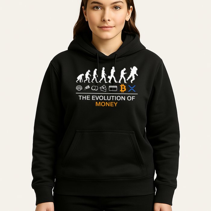 The Evolution Of Money Funny Bitcoin Ripple Xrp To The Moon Hoodie