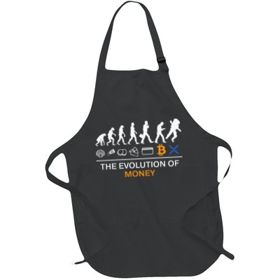The Evolution Of Money Funny Bitcoin Ripple Xrp To The Moon Full-Length Apron With Pockets