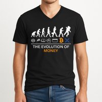 The Evolution Of Money Funny Bitcoin Ripple Xrp To The Moon V-Neck T-Shirt