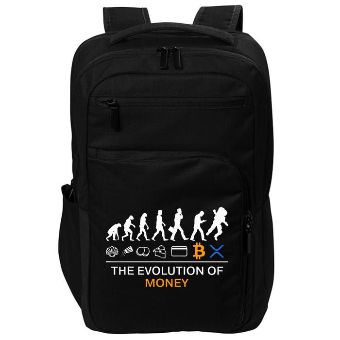 The Evolution Of Money Funny Bitcoin Ripple Xrp To The Moon Impact Tech Backpack
