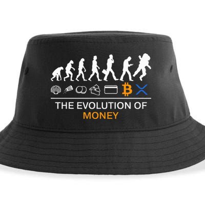 The Evolution Of Money Funny Bitcoin Ripple Xrp To The Moon Sustainable Bucket Hat