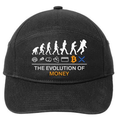 The Evolution Of Money Funny Bitcoin Ripple Xrp To The Moon 7-Panel Snapback Hat
