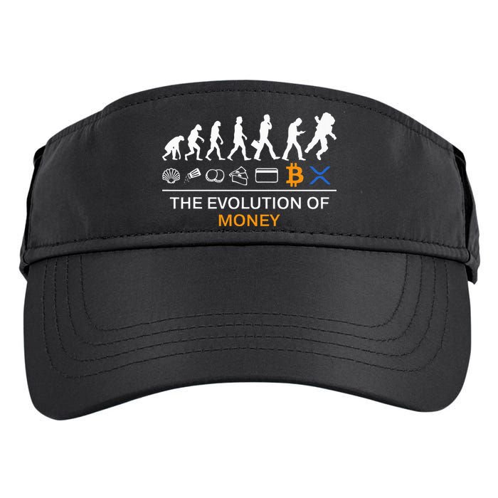 The Evolution Of Money Funny Bitcoin Ripple Xrp To The Moon Adult Drive Performance Visor