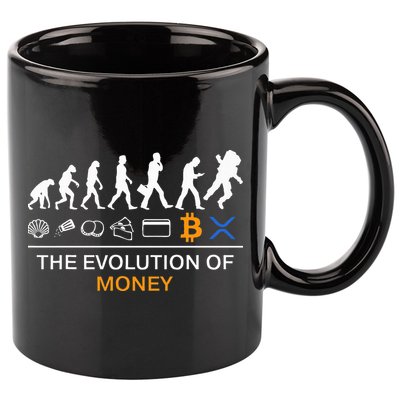 The Evolution Of Money Funny Bitcoin Ripple Xrp To The Moon 11oz C Handle Ceramic Mug