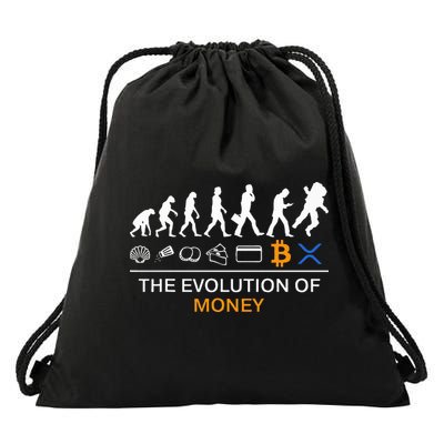 The Evolution Of Money Funny Bitcoin Ripple Xrp To The Moon Drawstring Bag