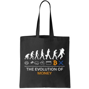 The Evolution Of Money Funny Bitcoin Ripple Xrp To The Moon Tote Bag