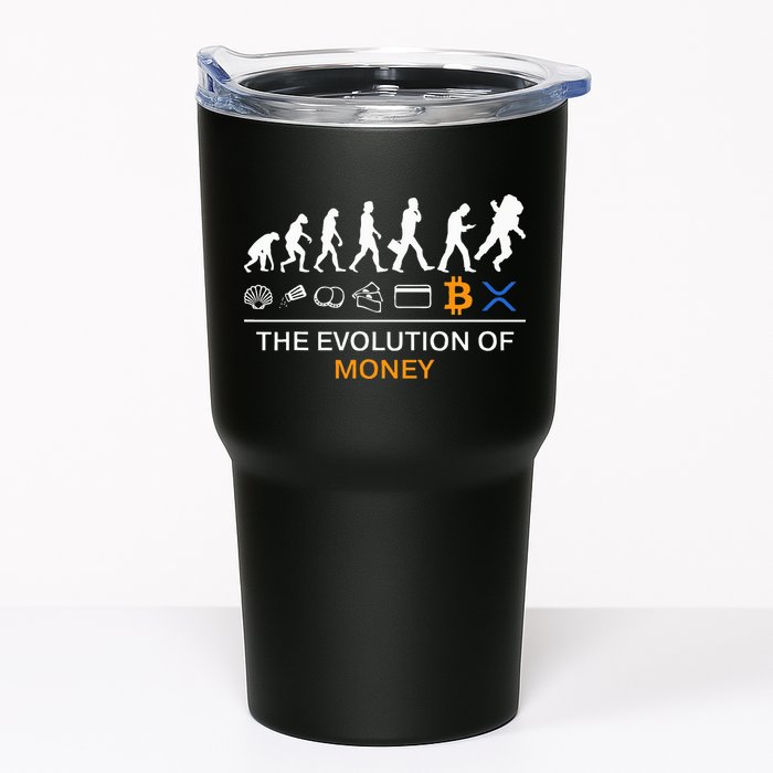 The Evolution Of Money Funny Bitcoin Ripple Xrp To The Moon Tumbler
