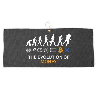 The Evolution Of Money Funny Bitcoin Ripple Xrp To The Moon Large Microfiber Waffle Golf Towel