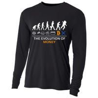 The Evolution Of Money Funny Bitcoin Ripple Xrp To The Moon Cooling Performance Long Sleeve Crew