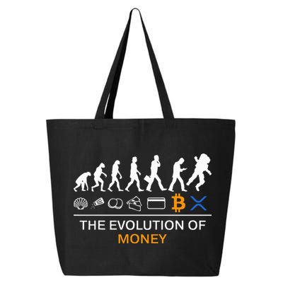 The Evolution Of Money Funny Bitcoin Ripple Xrp To The Moon 25L Jumbo Tote