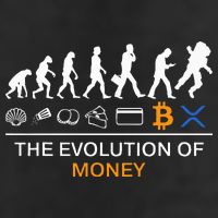 The Evolution Of Money Funny Bitcoin Ripple Xrp To The Moon 25L Jumbo Tote