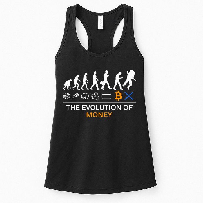 The Evolution Of Money Funny Bitcoin Ripple Xrp To The Moon Womens Tank Top
