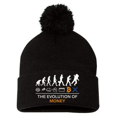 The Evolution Of Money Funny Bitcoin Ripple Xrp To The Moon Pom Pom 12in Knit Beanie