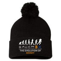 The Evolution Of Money Funny Bitcoin Ripple Xrp To The Moon Pom Pom 12in Knit Beanie