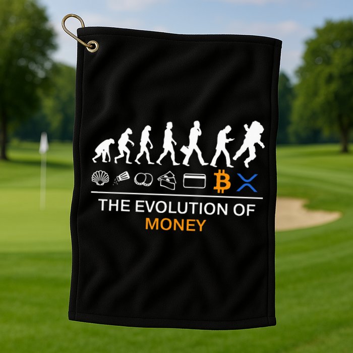 The Evolution Of Money Funny Bitcoin Ripple Xrp To The Moon Golf Towel