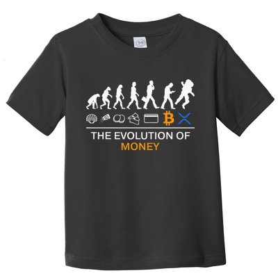 The Evolution Of Money Funny Bitcoin Ripple Xrp To The Moon Toddler T-Shirt
