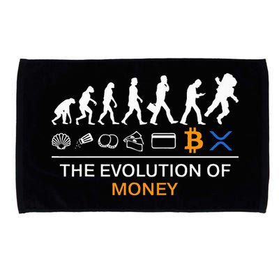 The Evolution Of Money Funny Bitcoin Ripple Xrp To The Moon Microfiber Hand Towel
