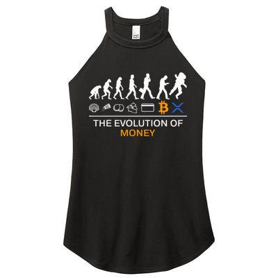 The Evolution Of Money Funny Bitcoin Ripple Xrp To The Moon Women's Perfect Tri Rocker Tank