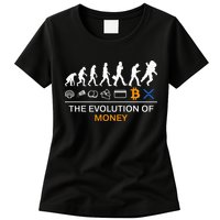 The Evolution Of Money Funny Bitcoin Ripple Xrp To The Moon Womens T-Shirt