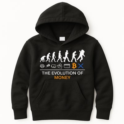 The Evolution Of Money Funny Bitcoin Ripple Xrp To The Moon Kids Hoodie