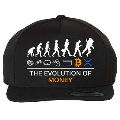 The Evolution Of Money Funny Bitcoin Ripple Xrp To The Moon Wool Snapback Cap