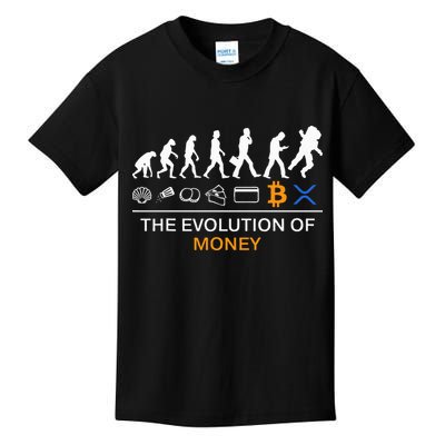 The Evolution Of Money Funny Bitcoin Ripple Xrp To The Moon Kids T-Shirt