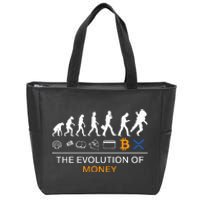 The Evolution Of Money Funny Bitcoin Ripple Xrp To The Moon Zip Tote Bag