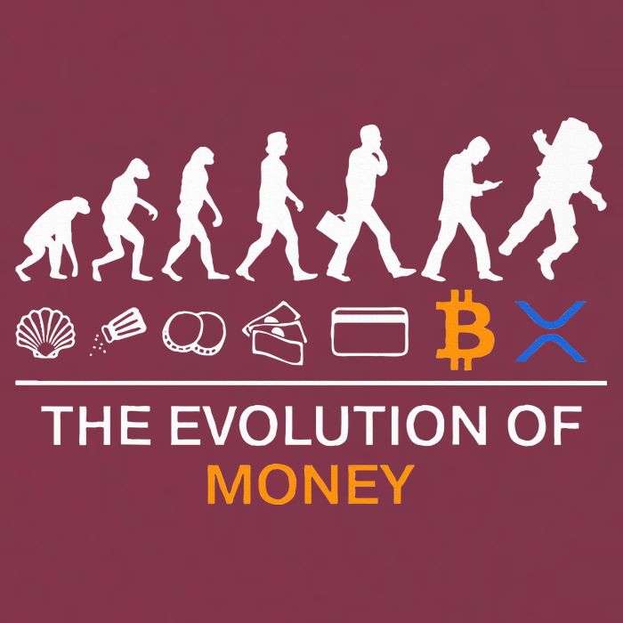 The Evolution Of Money Funny Bitcoin Ripple Xrp To The Moon 16oz Travel Tumbler