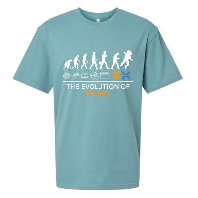 The Evolution Of Money Funny Bitcoin Ripple Xrp To The Moon Sueded Cloud Jersey T-Shirt