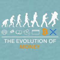 The Evolution Of Money Funny Bitcoin Ripple Xrp To The Moon Sueded Cloud Jersey T-Shirt