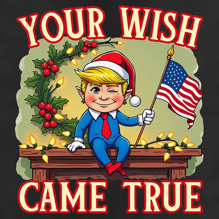 Trump Elf On Mantle Shelf Your Wish Came True Christmas 11oz C Handle Ceramic Mug