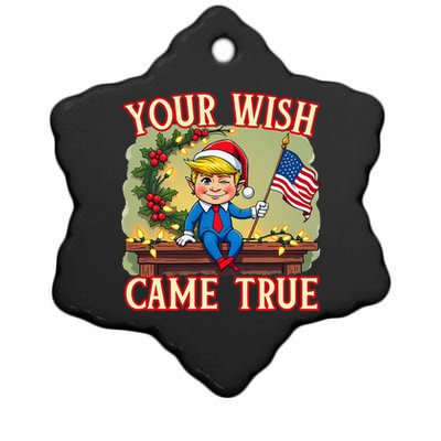 Trump Elf On Mantle Shelf Your Wish Came True Christmas Ceramic Star Ornament