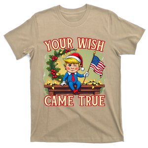 Trump Elf On Mantle Shelf Your Wish Came True Christmas T-Shirt