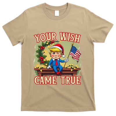 Trump Elf On Mantle Shelf Your Wish Came True Christmas T-Shirt