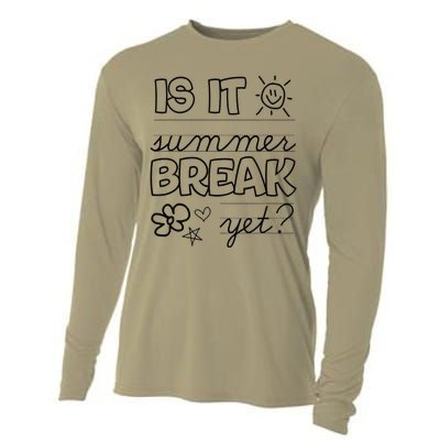 Teacher End Of Year Is It Summer Break Yet Last Day Cooling Performance Long Sleeve Crew