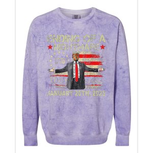 Trump Ending Of A Nightmare January 20th 2025 Colorblast Crewneck Sweatshirt