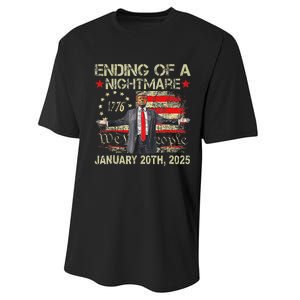 Trump Ending Of A Nightmare January 20th 2025 Performance Sprint T-Shirt