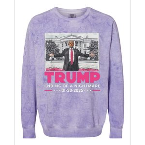 Trump Ending Of A Nightmare January 20th 2025 Colorblast Crewneck Sweatshirt