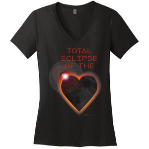 Total Eclipse Of The Solar Heart Astronomy Women's V-Neck T-Shirt