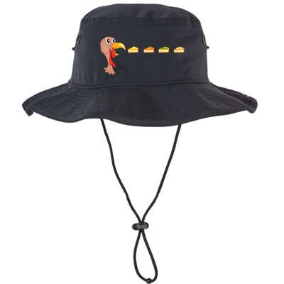 Turkey Eating Pumpkin Pie Pecan Funny Thanksgiving Gifts Bucket Hat