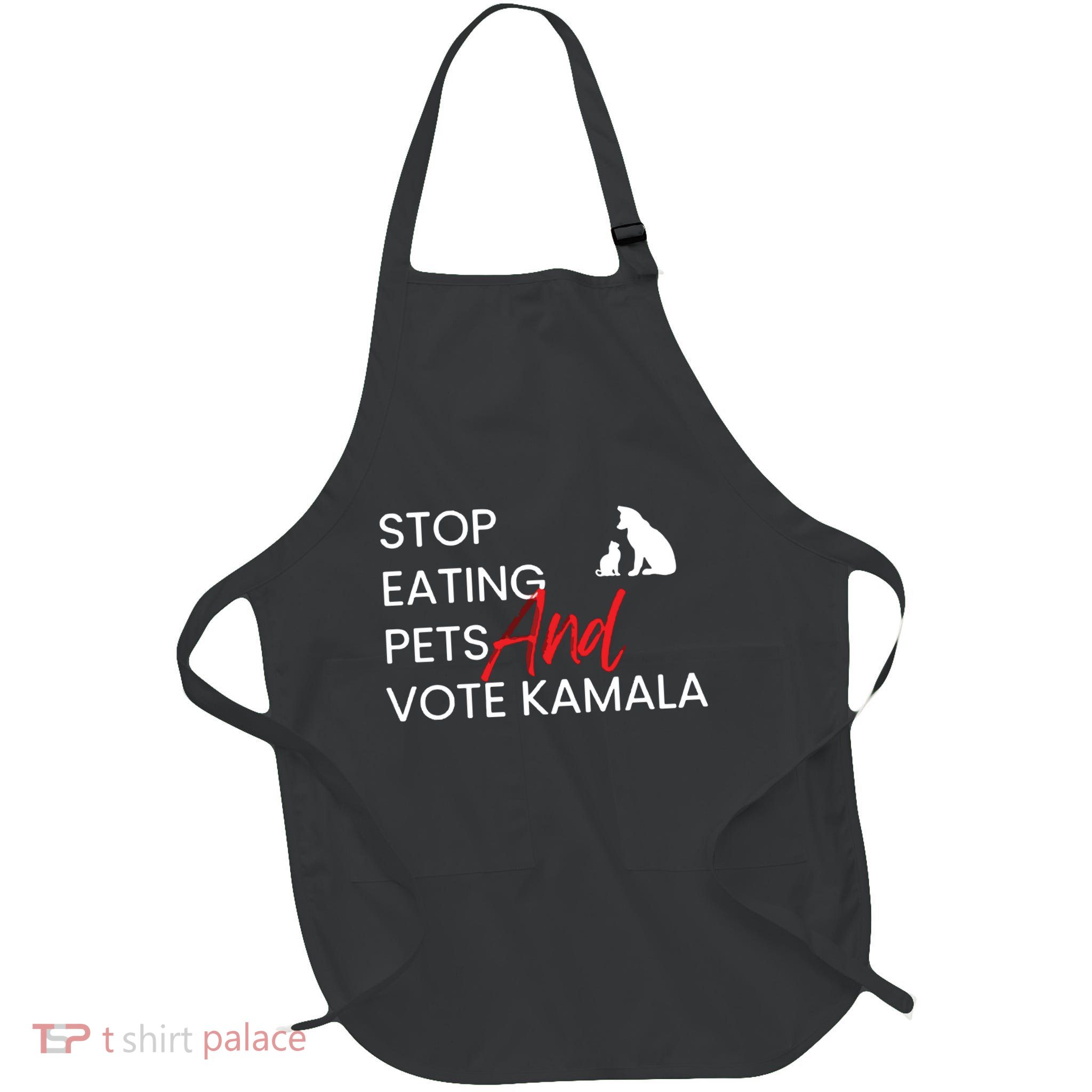 Theyre Eating Pets Trump Eating Cats Trump Eating Dogs Full-Length Apron With Pockets