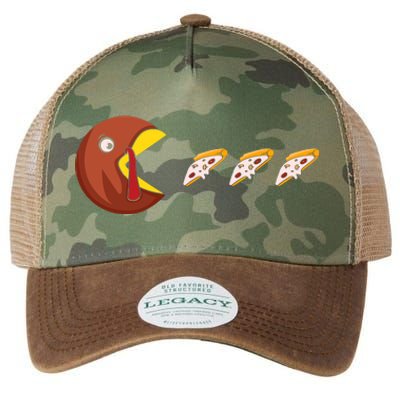 Turkey Eat Pizza Happy Thanksgiving Legacy Tie Dye Trucker Hat