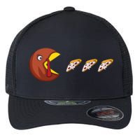 Turkey Eat Pizza Happy Thanksgiving Flexfit Unipanel Trucker Cap