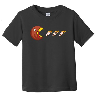 Turkey Eat Pizza Happy Thanksgiving Toddler T-Shirt