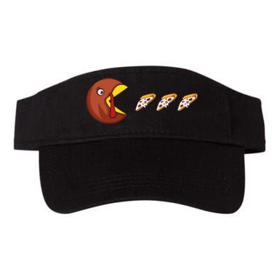 Turkey Eat Pizza Happy Thanksgiving Valucap Bio-Washed Visor