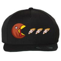 Turkey Eat Pizza Happy Thanksgiving Wool Snapback Cap