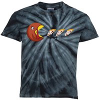 Turkey Eat Pizza Happy Thanksgiving Kids Tie-Dye T-Shirt